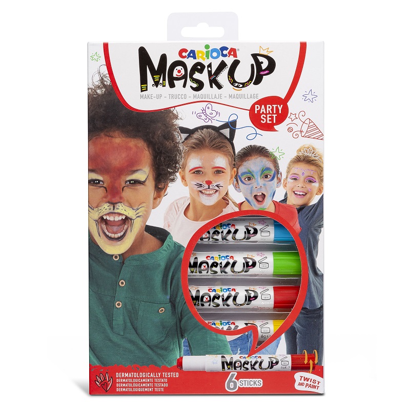 Popisovače CARIOCA na obličej Mask Up, 6ks Party