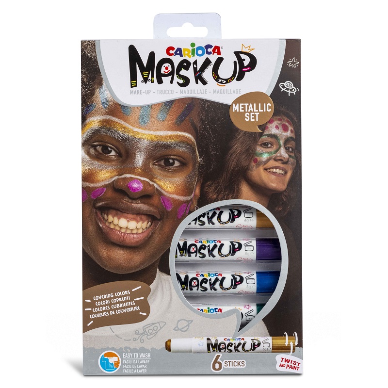 Popisovače CARIOCA na obličej Mask Up, 6ks Metallic
