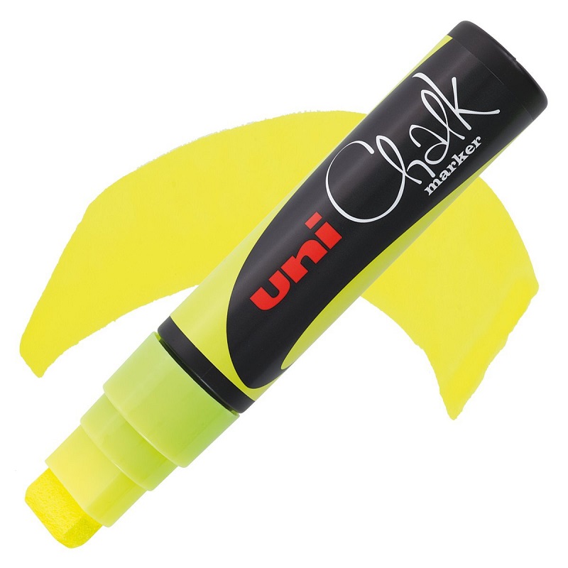 Křídová fixa UNI CHALK 17K, žlutá
