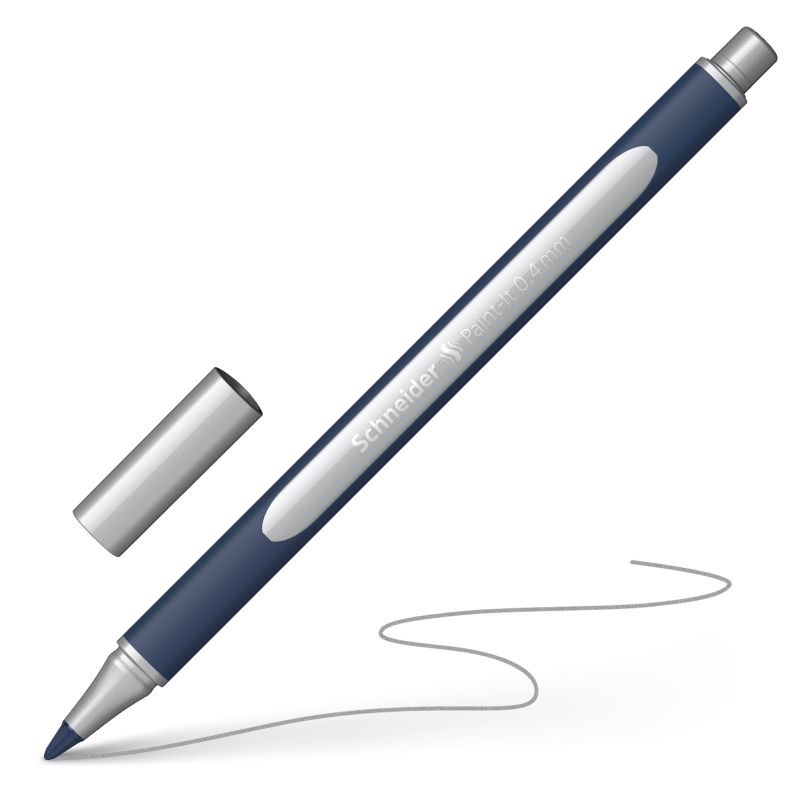 Lihový SCHNEIDER Paint-It Metallic 0,4mm, stříbrný