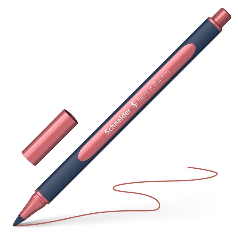 Lihový SCHNEIDER Paint-It Metallic 0,4mm, červený