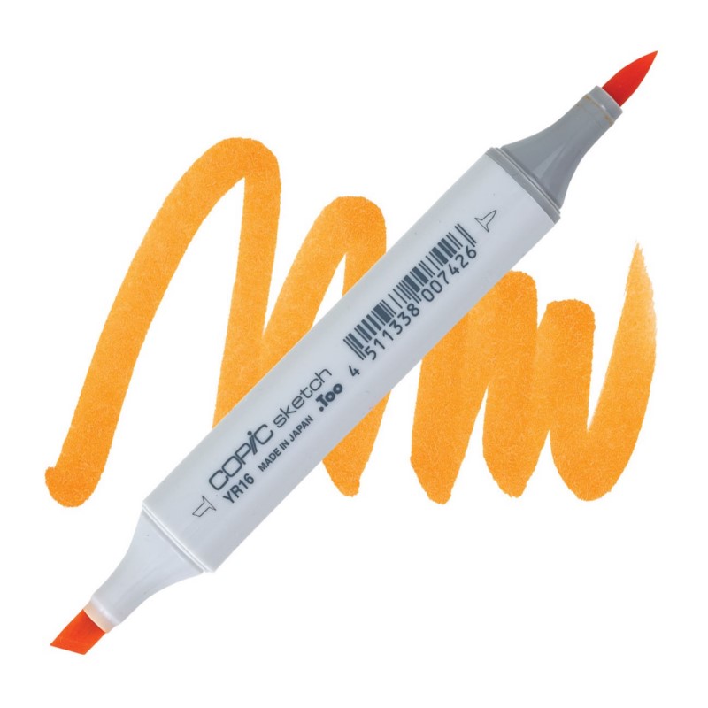 Lihová fixa COPIC Sketch oboustranná Brush & Chisel, YR16 Apricot