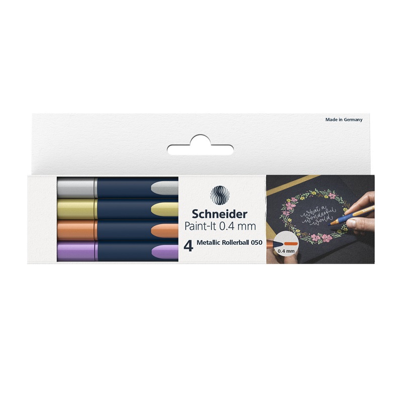 Lihový SCHNEIDER Paint-It Metallic 0,4mm, 4ks