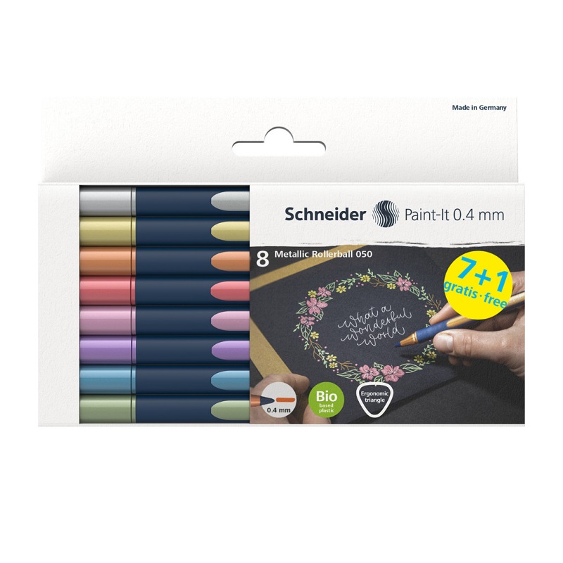 Lihový SCHNEIDER Paint-It Metallic 0,4mm, 8ks