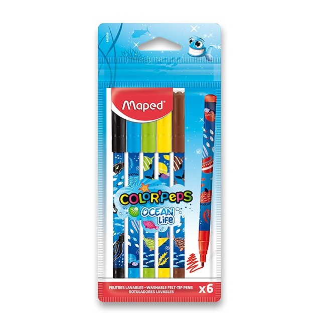 Fixy MAPED Color Peps ocean life decorated, 6ks