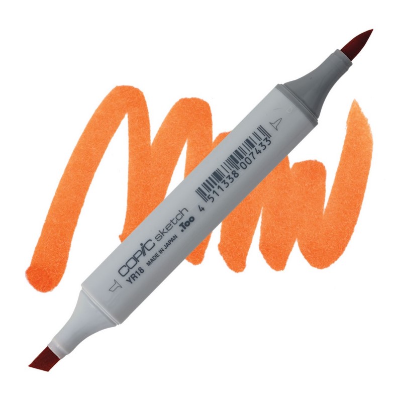 Lihová fixa COPIC Sketch oboustranná Brush & Chisel, YR18 Sanquine