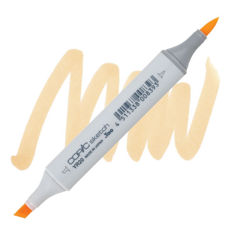 Lihová fixa COPIC Sketch oboustranná Brush & Chisel, YR20 Yellowish shade