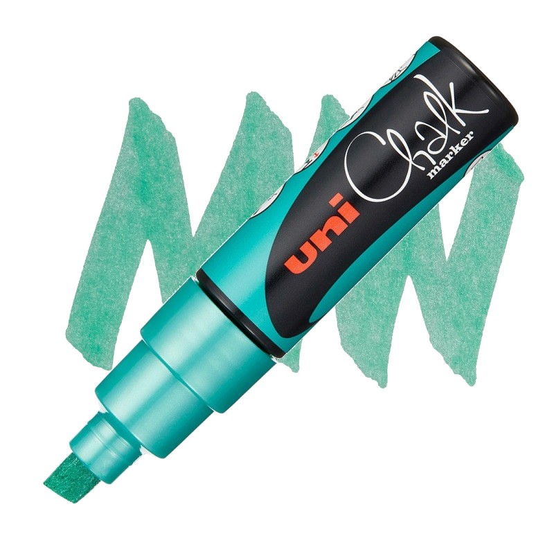 Křídová fixa UNI CHALK 8K, metalická zelená
