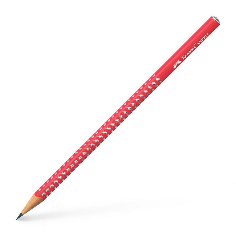 FABER-CASTELL grafitová tužka Grip Sparkle B, červená