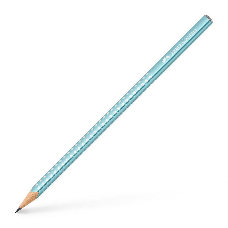 FABER-CASTELL grafitová tužka Grip Sparkle B, tyrkysová