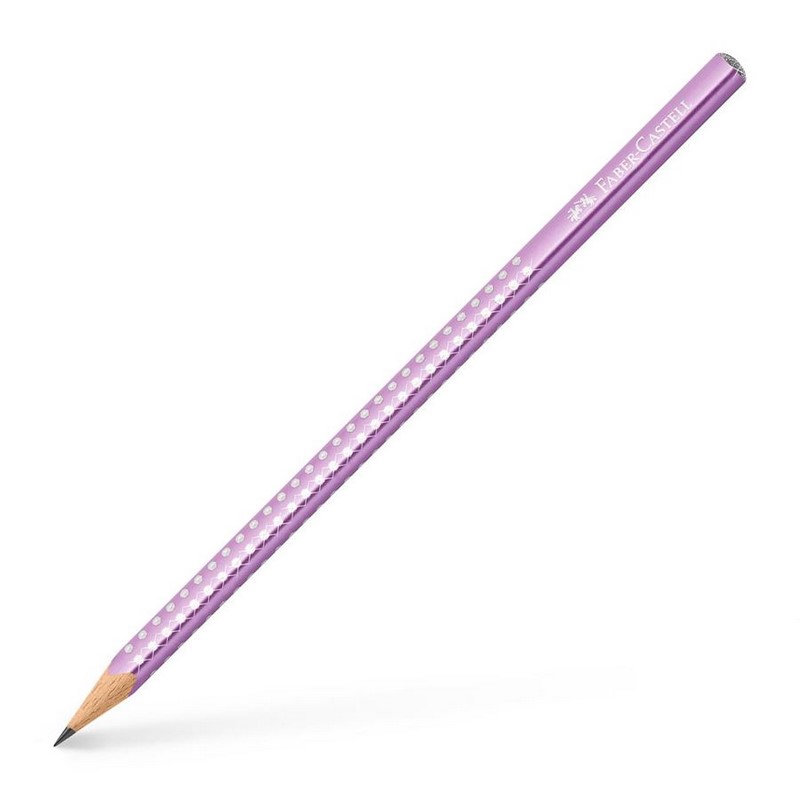 FABER-CASTELL grafitová tužka Grip Sparkle B, fialová