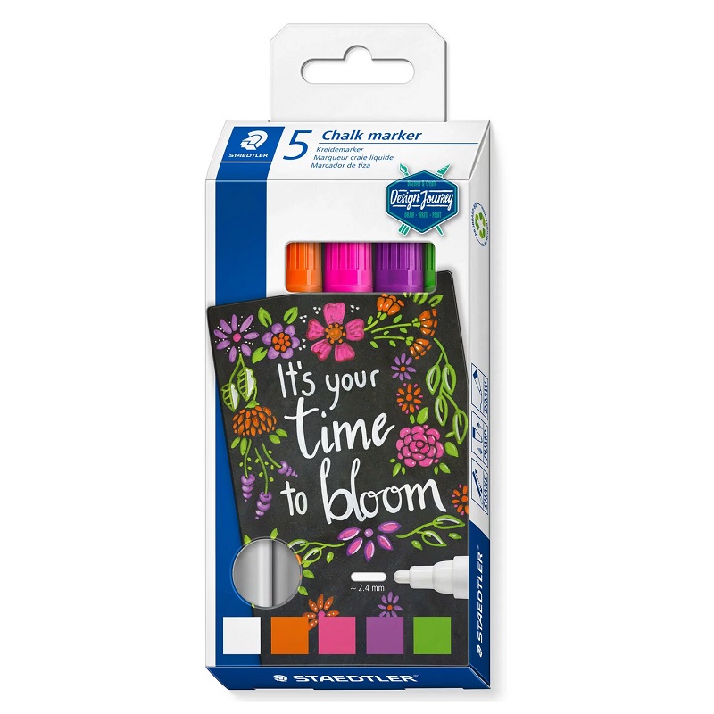 STAEDTLER Lumocolor křídový na sklo a tabule, 5ks