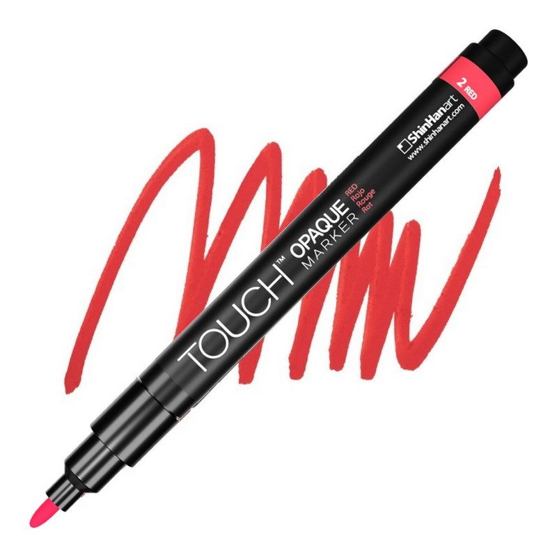 Akrylová fixa TOUCH Opaque tenká, Red