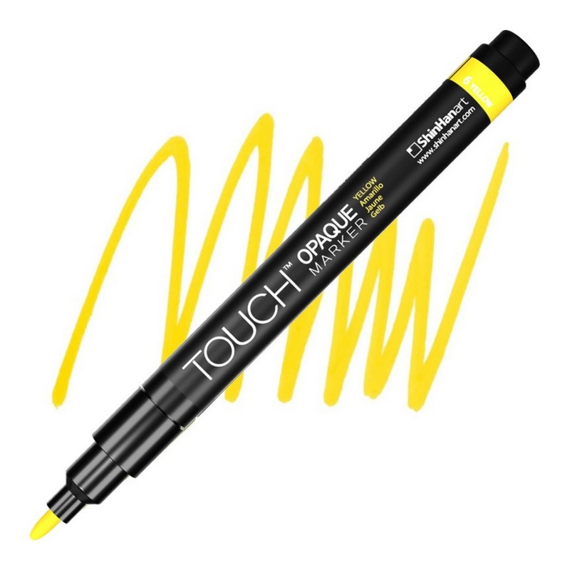 Akrylová fixa TOUCH Opaque tenká, Yellow