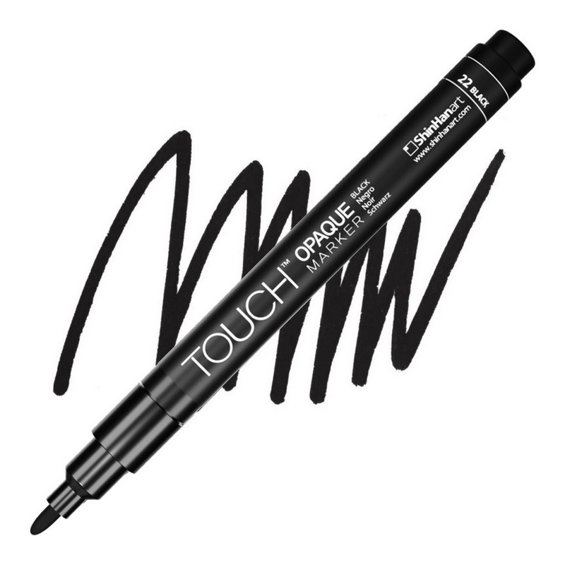 Akrylová fixa TOUCH Opaque tenká, Black