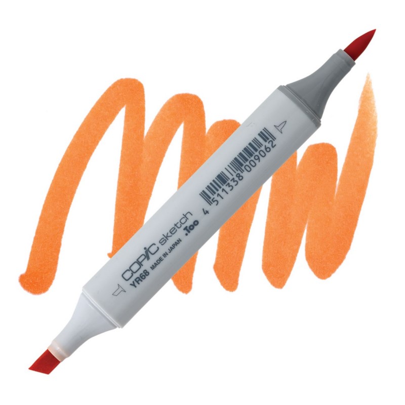 Lihová fixa COPIC Sketch oboustranná Brush & Chisel, YR68 Orange