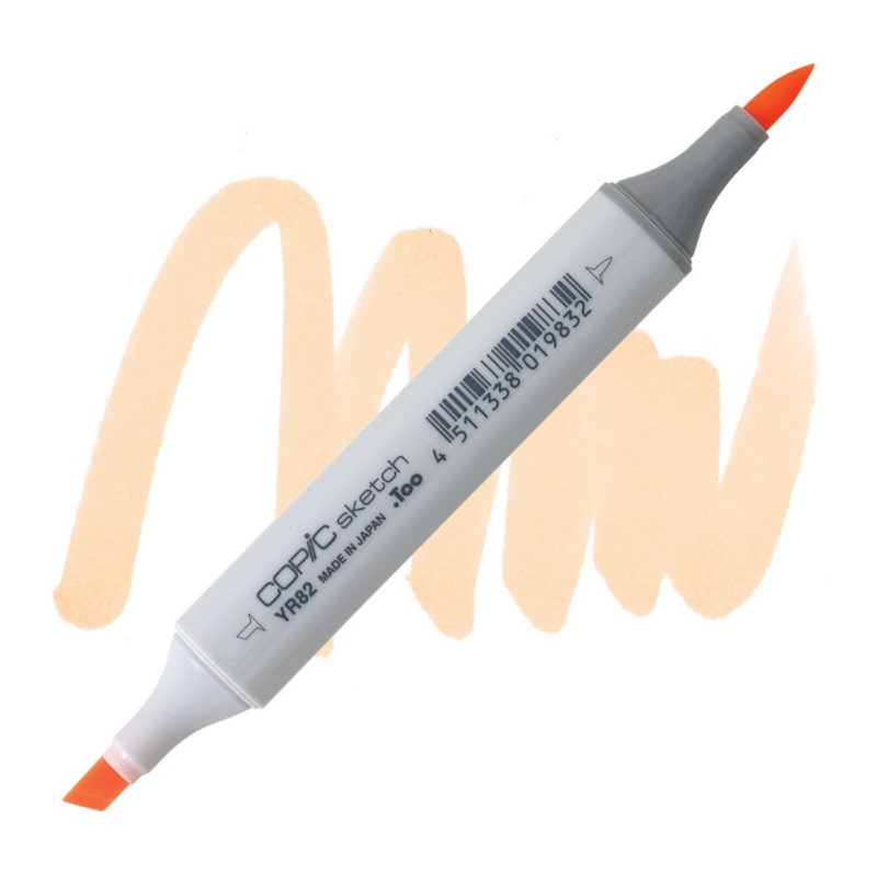 Lihová fixa COPIC Sketch oboustranná Brush & Chisel, YR82 Mellow peach