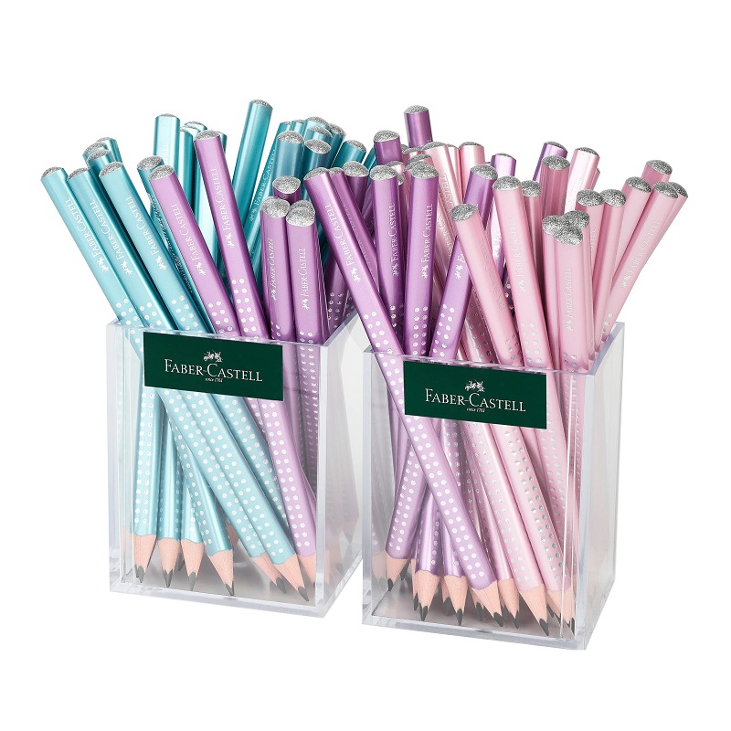 FABER-CASTELL grafitová tužka Grip JUMBO Sparkle B, 72ks ve stojánku