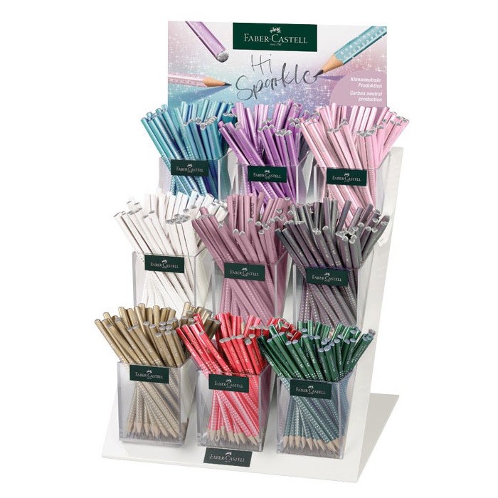 FABER-CASTELL grafitová tužka Grip Sparkle B, 432ks ve stojánku