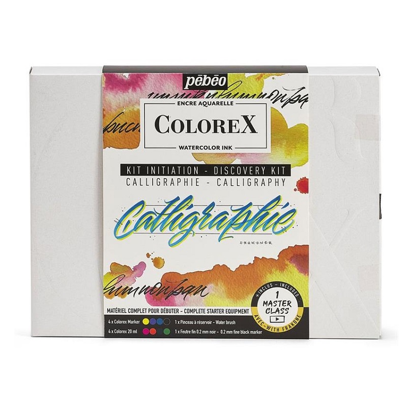 PEBEO akvarelová sada Colorex Calligraphy, 10ks + příslušenství