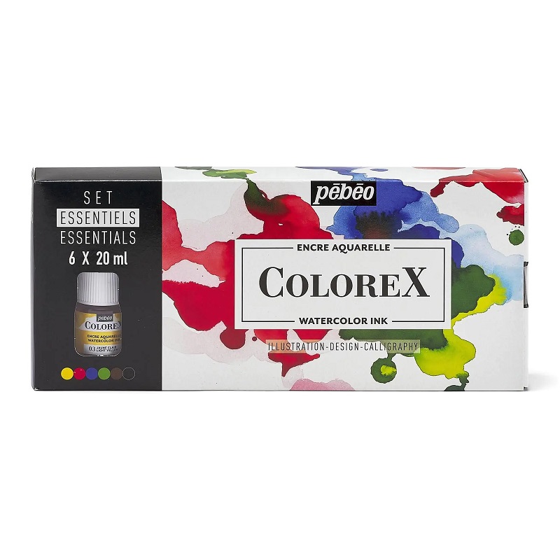 PEBEO akvarelové inkousty Colorex 20ml, 6ks