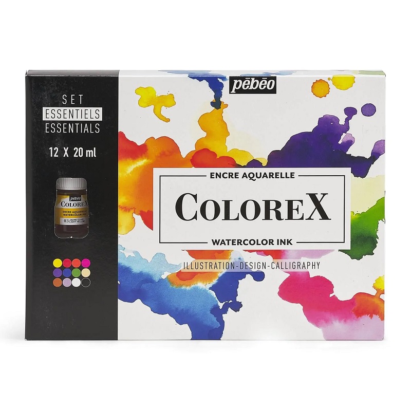 PEBEO akvarelové inkousty Colorex 20ml, 12ks
