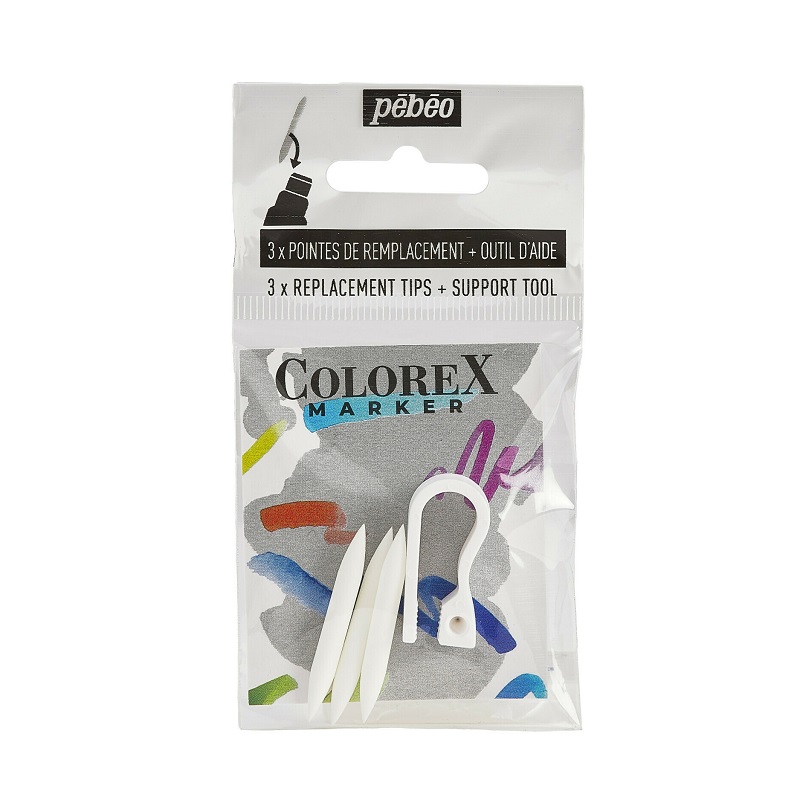 Náhradní hroty pro PEBEO akvarelový fix Colorex, 3ks