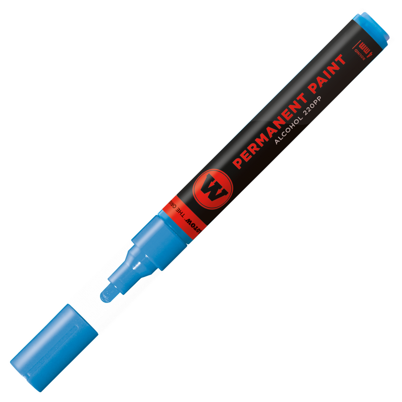 Lihová fixa MOLOTOW permanentní Paint Marker 4mm, shock blue middle