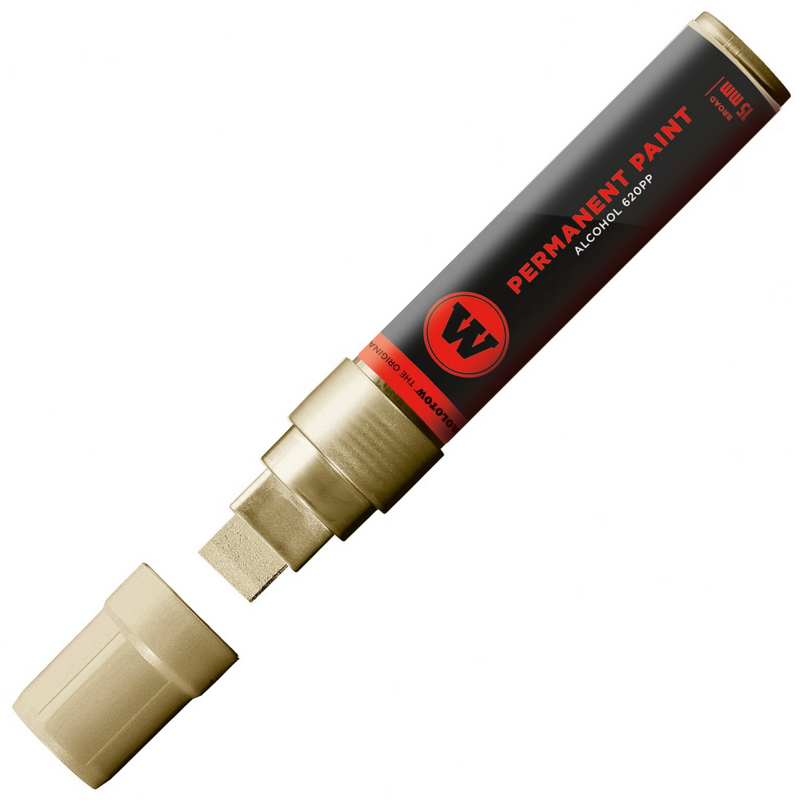 Lihová fixa MOLOTOW permanentní Paint Marker 15mm, gold