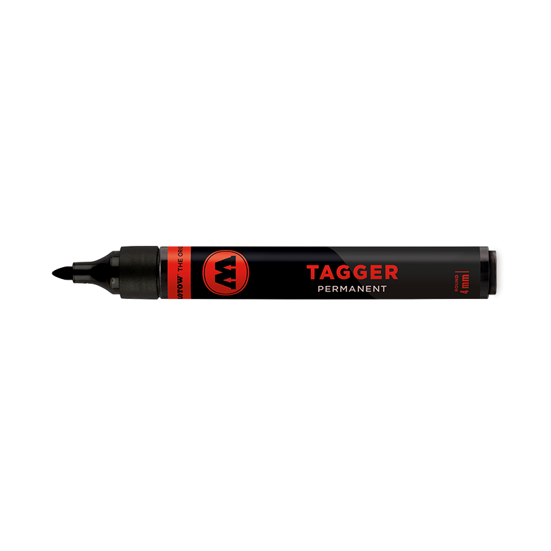 Lihová fixa MOLOTOW permanentní Tagger Marker 4mm, černá