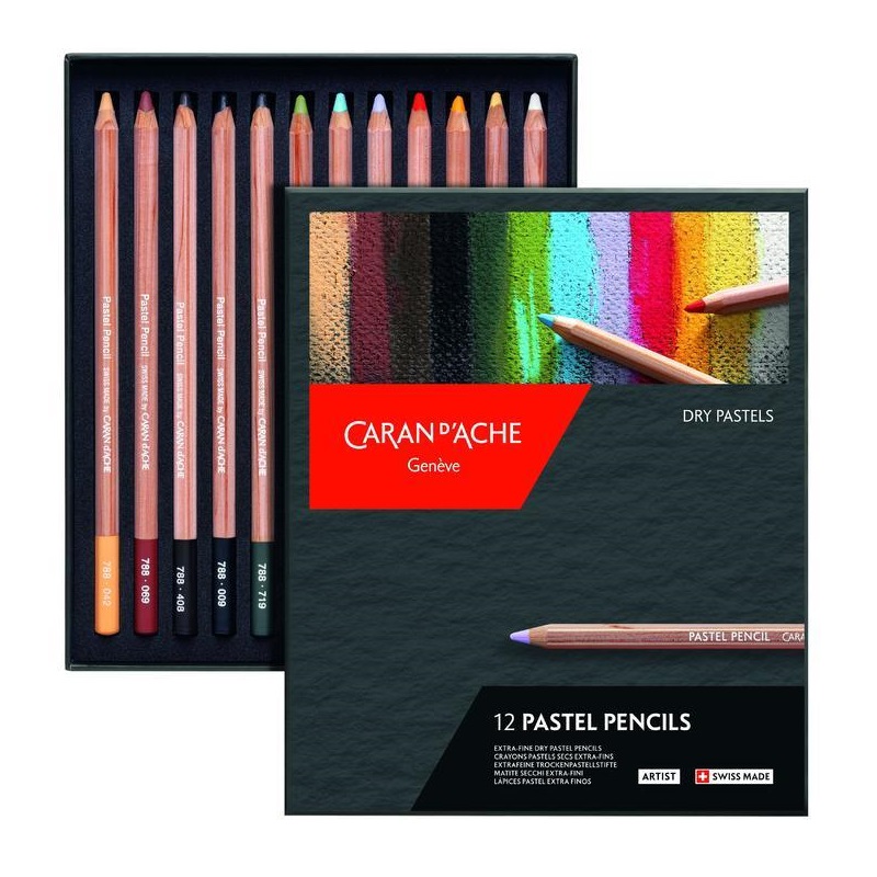 CARAN D'ACHE Umělecké pastely v tužce CARAN D'ACHE, 12ks