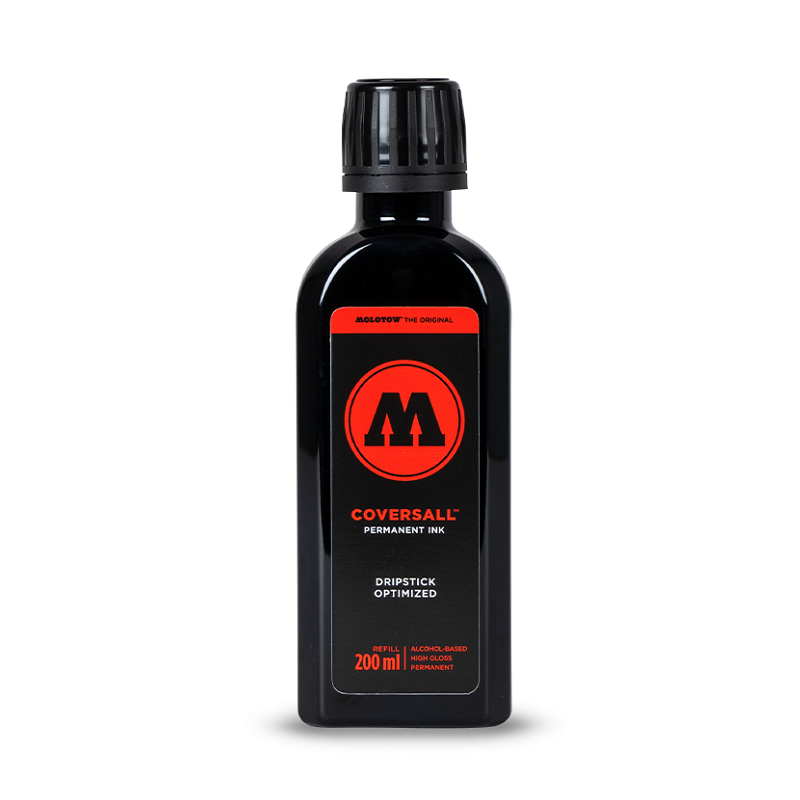 Lihový inkoust MOLOTOW Refill Ink pro Masterpiece CoversAll 200ml, černý