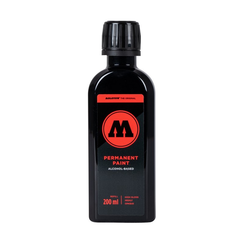 Lihový inkoust MOLOTOW Refill Ink permanentní 200ml, signal black