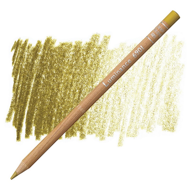 CARAN D'ACHE Pigmentová pastelka Luminance CARAN D'ACHE, 025 green ochre