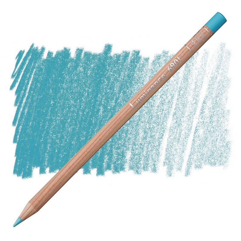 CARAN D'ACHE Pigmentová pastelka Luminance CARAN D'ACHE, 171 turquoise blue