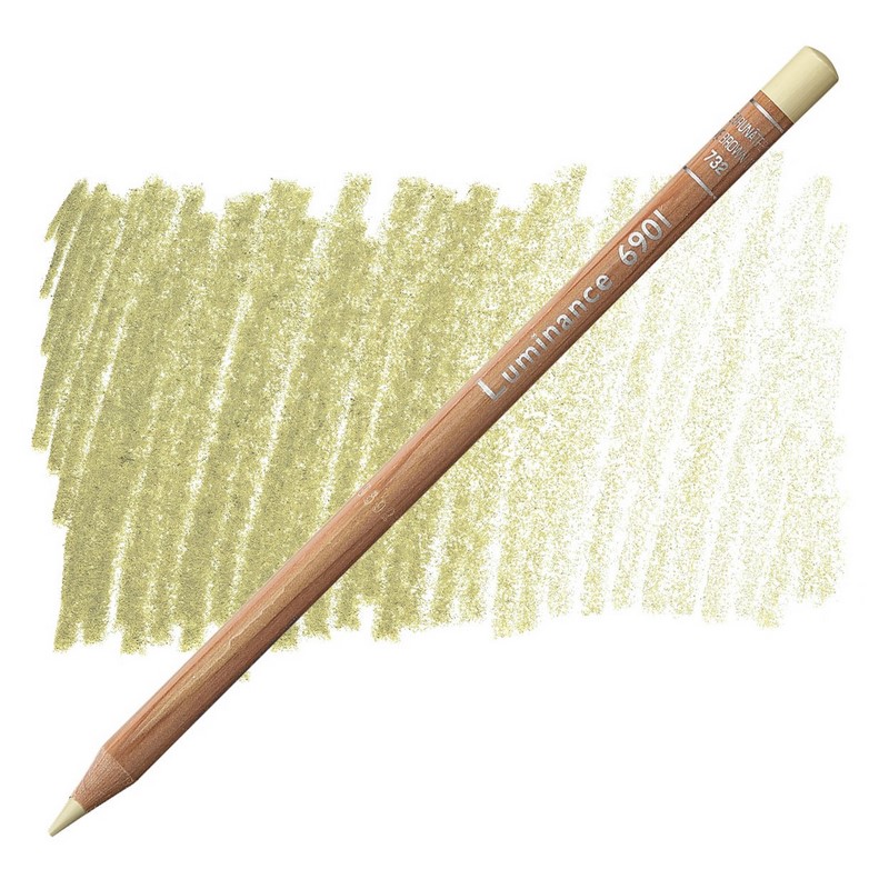 CARAN D'ACHE Pigmentová pastelka Luminance CARAN D'ACHE, 732 olive brown 10%