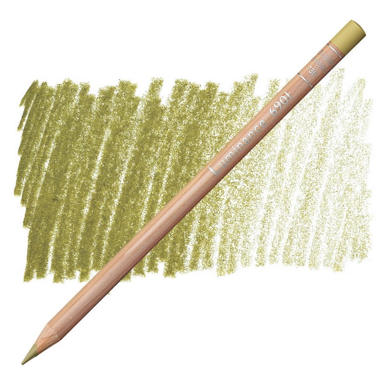 CARAN D'ACHE Pigmentová pastelka Luminance CARAN D'ACHE, 736 olive brown 50%