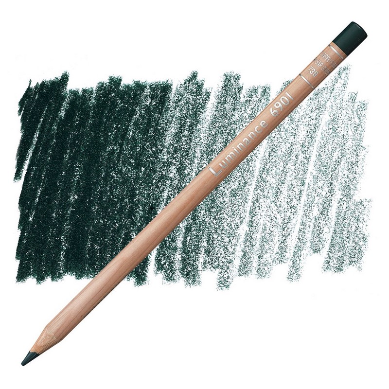CARAN D'ACHE Pigmentová pastelka Luminance CARAN D'ACHE, 739 dark sap green
