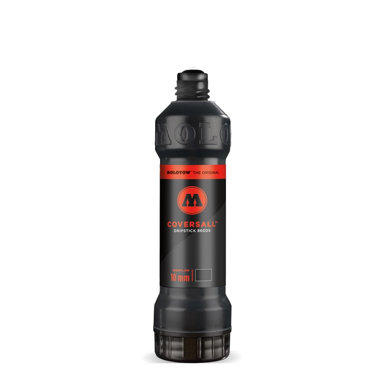 Lihový popisovač MOLOTOW Dripstick permanentní CoversAll 10mm, černý