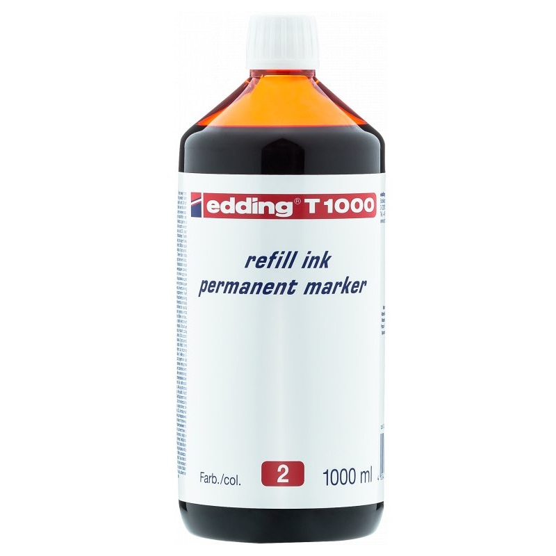 Inkoust EDDING T 1000 pro permanentní popisovače, červený