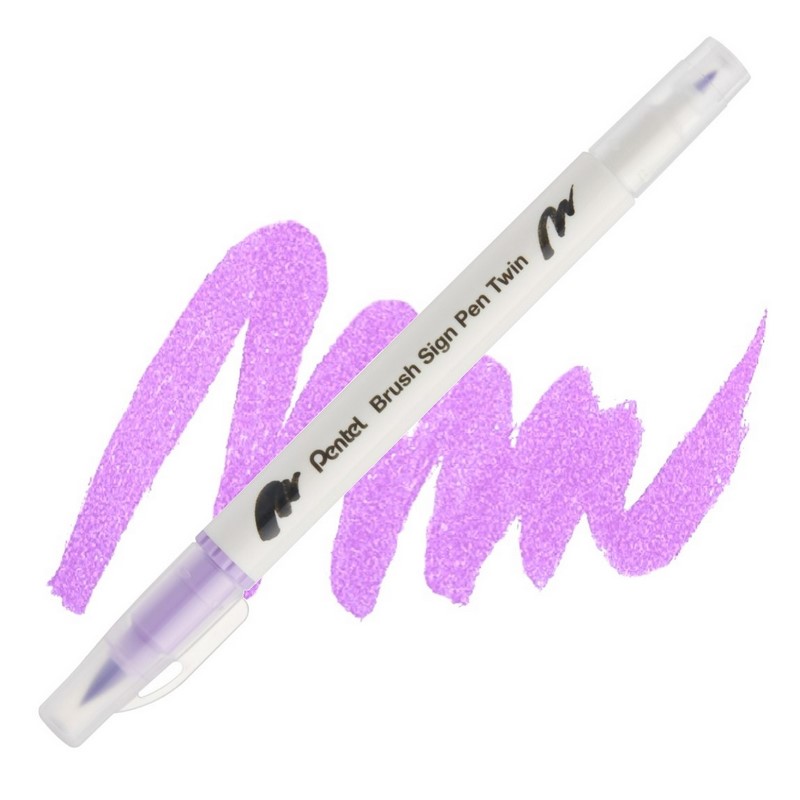 PENTEL Touch Brush Sign Pen TWIN, lila