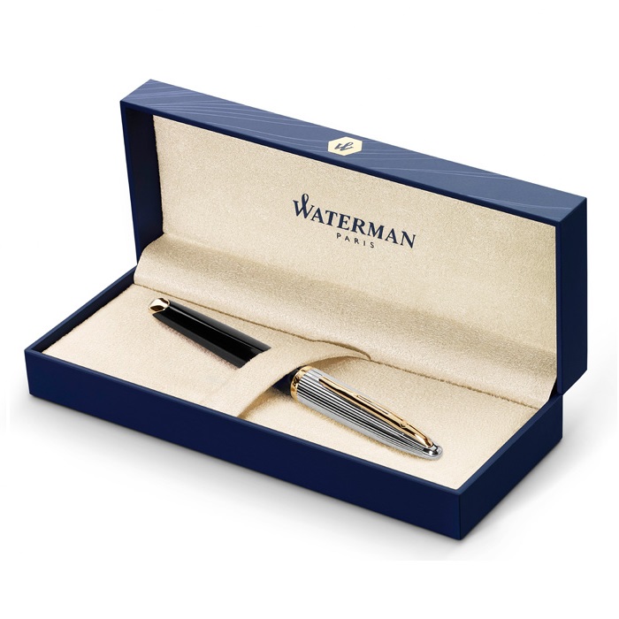 Plnící pero WATERMAN Caréne Deluxe Black GT "F"