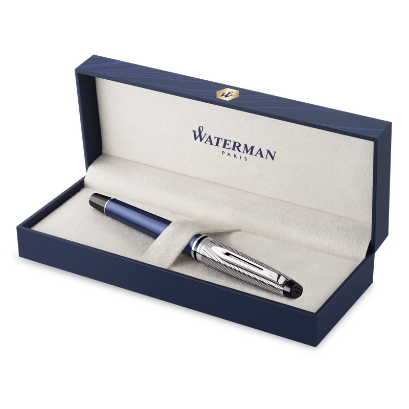 Plnicí pero WATERMAN Expert Deluxe Metallic Blue CT "F"