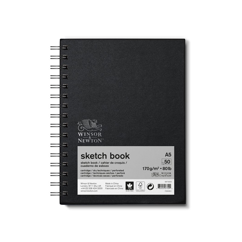 Skicář WINSOR & NEWTON Sketch Book Spiral, A5 50 listů