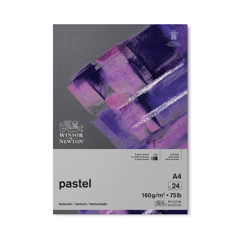 Blok WINSOR & NEWTON Pastel Paper Grey, A4 24 listů