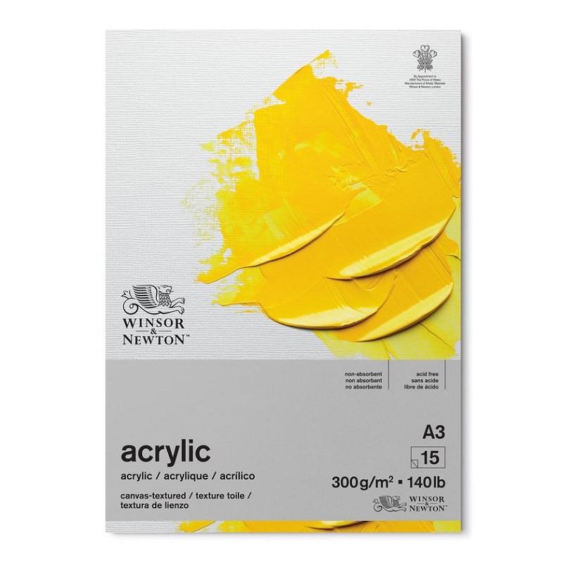 Blok WINSOR & NEWTON Acrylic Paper, A3 15 listů