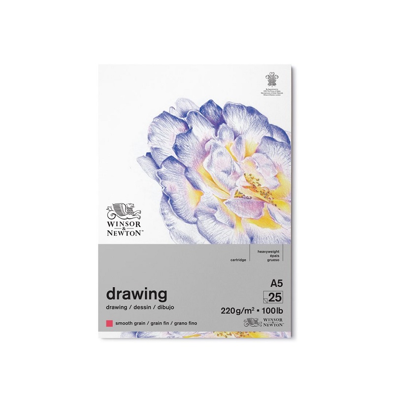 Blok WINSOR & NEWTON Drawing Pad Smooth, A5 25 listů