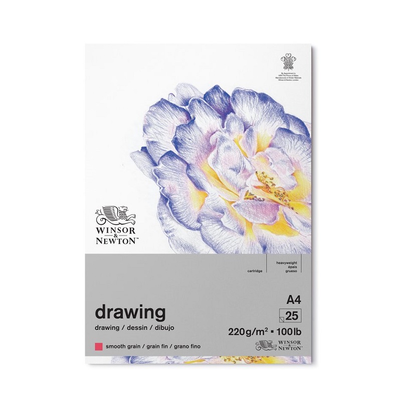 Blok WINSOR & NEWTON Drawing Pad Smooth, A4 25 listů