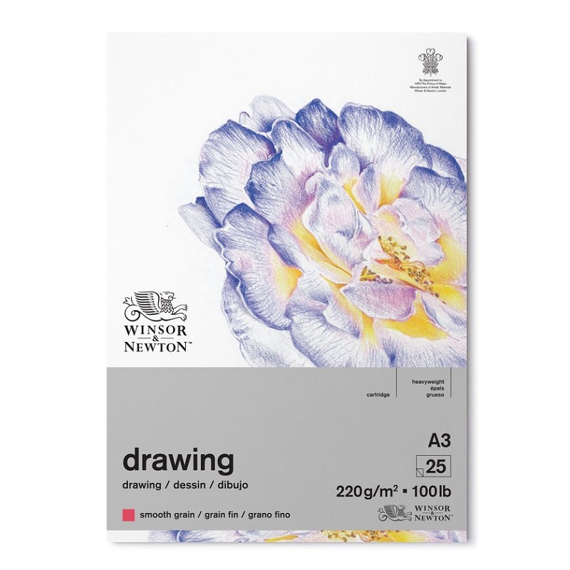 Blok WINSOR & NEWTON Drawing Pad Smooth, A3 25 listů
