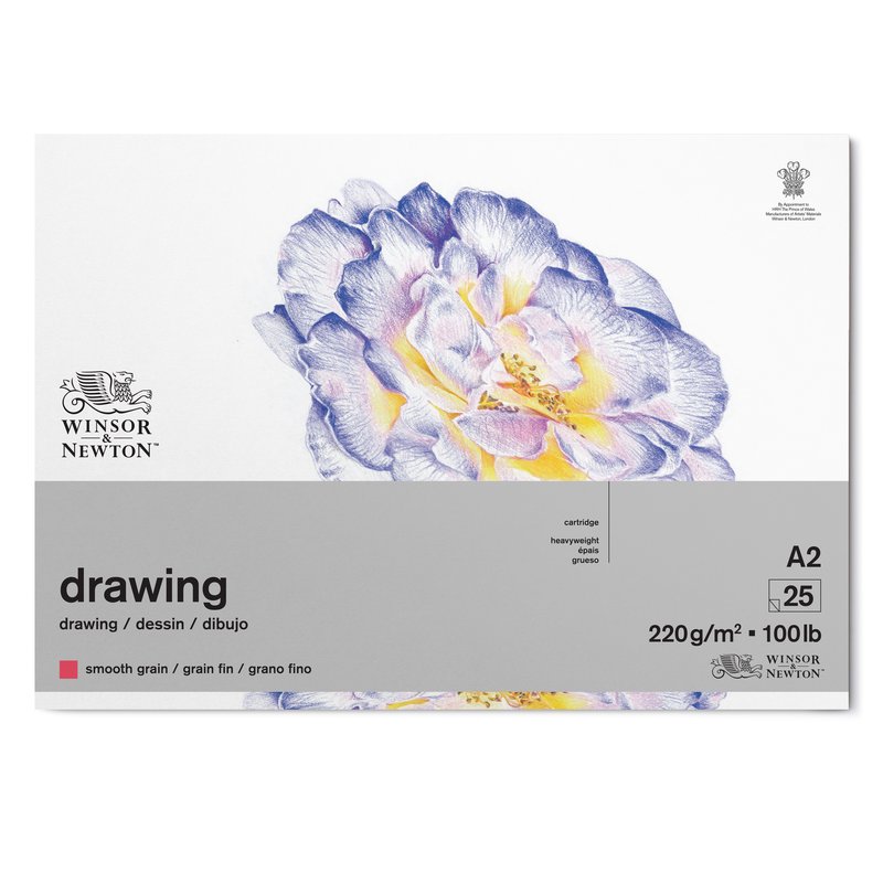 Blok WINSOR & NEWTON Drawing Pad Smooth, A2 25 listů